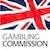 Gambling commission logo with flag