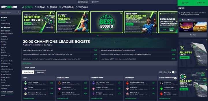 Best Odds Sports Page