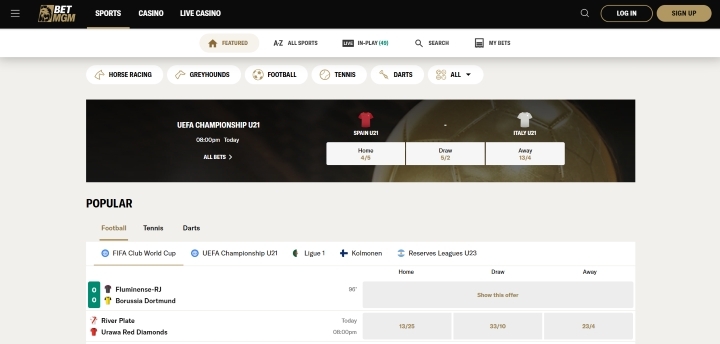 BetMGM Home Page