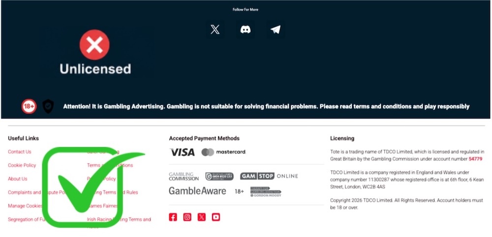 Check the Logos at the Bottom of the Site- How to Verify a Casino Licence