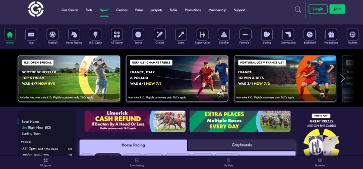 Grosvenor Sports Home Page