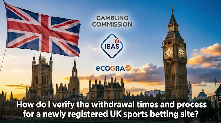 How do I verify the withdrawal times and process for a newly registered UK sports betting site?