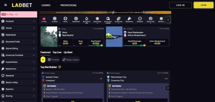 LadBet Layout