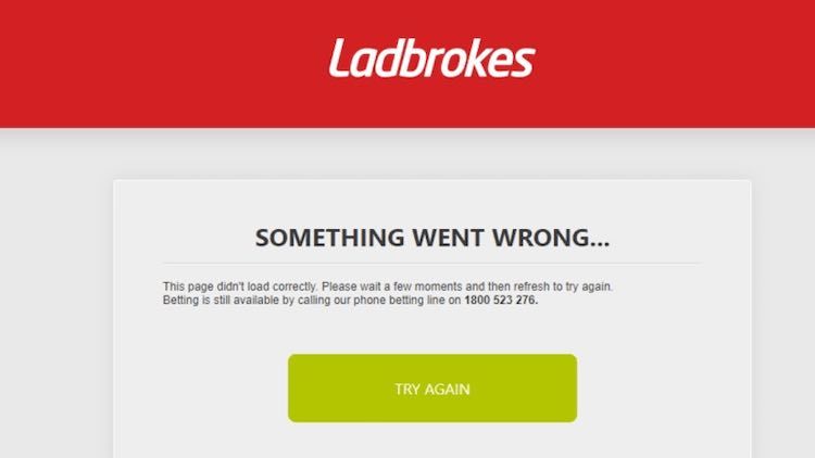 ladbrokes site is down