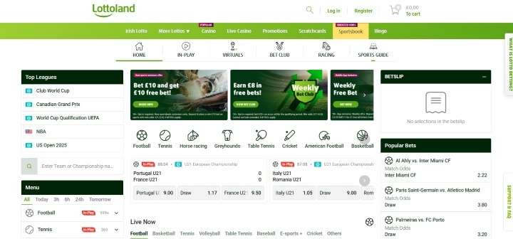 Lottoland Home Page