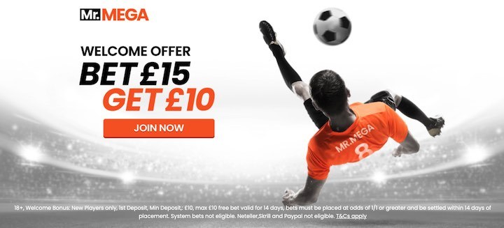 Mr Mega Sports landing page offer