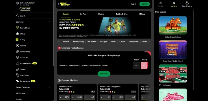 Parimatch Home Page