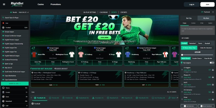 Rightbet Layout