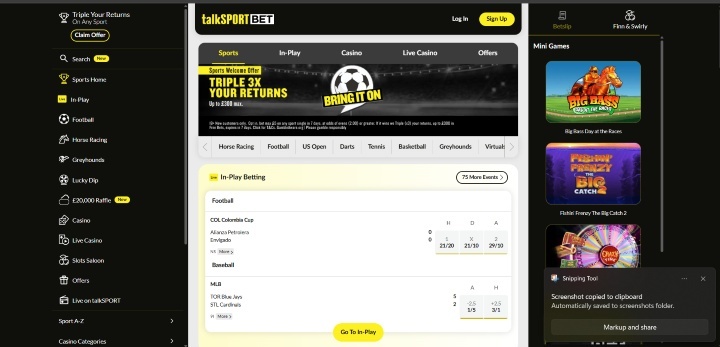 Talksport Home Page