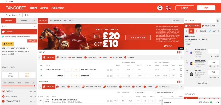 TangoBet Home Page