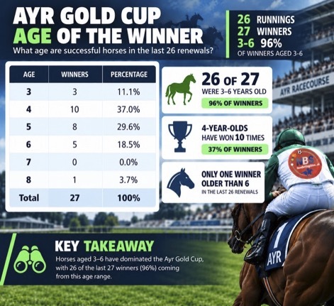 What are the key Ayr Gold Cup trends? Ayr Gold Cup: Age of Winner