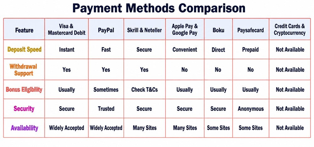 Payment Methods Accepted by Best Online Betting Sites